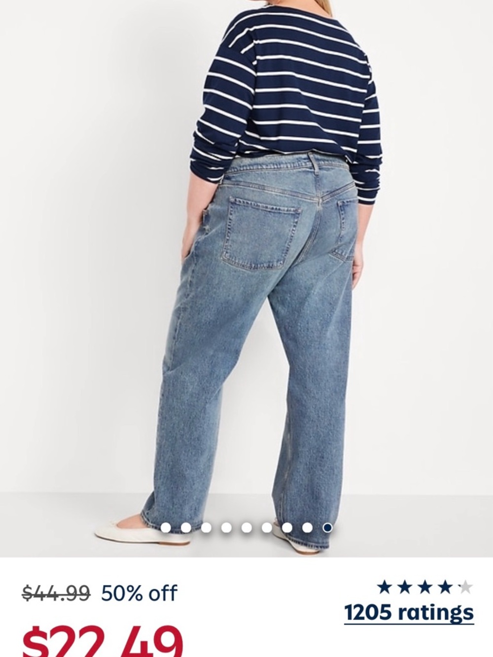 Old navy mid-rise slouchy jean medium wash size 2 petite no longer available - Picture 8 of 13